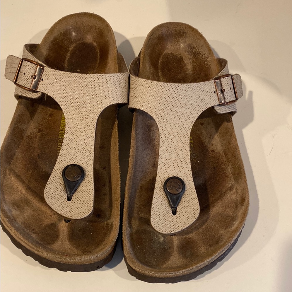 Beige Thong Sandals